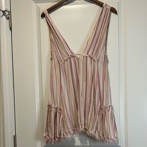 The Impeccable Pig Multicolor Striped boho mini dress